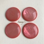 シェル風マーブルカボション 30mm パールピンク 2個set