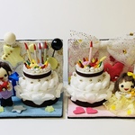 【ｎａ様オーダー作品】２点セット置物 誕生日おめでとう🎂