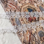 ＊再入荷＊1m 綺麗 ロココ風 ケミカルレース ブレード 白 BK190526 ハンドメイド 手芸 素材 材料 DIY