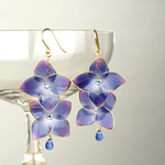 「紫陽花」(purple)の ピアス 