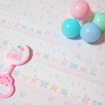 baby animal bedtime ラッピングペーパー