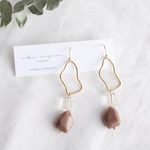 brown×clear×gold    accessory