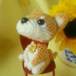 お座り柴犬・茶・①