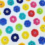 お花シール❁︎スワロフスキー❁︎40枚❁︎半透明  トロピカル