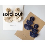 【2/6再販】raffia flower earrings