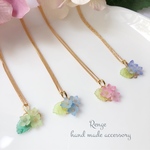 雨上がりの紫陽花ネックレス（プラバン）