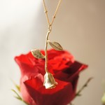 14kgf ローズ・ロング・ネックレス ~ la vie en rose ~ (50cm)