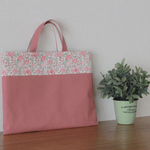 ★完成品★リバティ 大きめレッスンバッグ【Felicite】ローズピンク