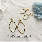 シンプル＊ツイストゴールド＊イヤリング/ピアス