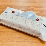 刺し子のティッシュケース  お友だち柄