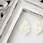 白い朝露あじさいピアス
