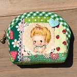 ハローベイビー☆ミニポーチ☆green ♡hug me