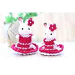 シルバニアファミリー シルバニアなどミニチュアドール服 ♡レッド&ホワイト♡ リンクコーデ  