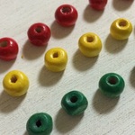 ラスタカラー ウッドビーズ 各30個セット