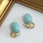 ✨湧き水に咲く小さな花ピアス（イヤリング）