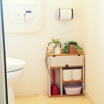 【訳あり/アウトレット】☆カントリー風　トイレラック（パイン&サンドグレイ）
