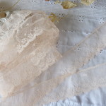 フランス アンティークレース ピンク 30㎝  C024