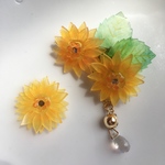  ひまわりのイヤーカフ  セット イヤリング/ピアス