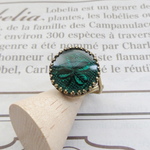 ４ leaf clover 　Intaglio Cabochon　リング