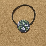 花柄刺繍ヘアゴム