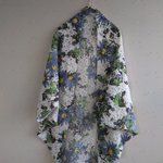 ドルマンカーディガン綿ポリエステル花柄刺繍織りフリー