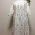 綿100%刺繍レース生地のチュニック   85㎝丈