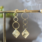 リング＆ウェーブスクエア【ｲﾔﾘﾝｸﾞ・ﾉﾝﾎｰﾙﾋﾟｱｽ・ﾋﾟｱｽ】---Claire---