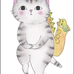 サックス猫ポストカード【楽器ねこシリーズ】
