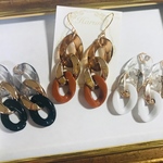 Harun❁﻿クリアチェーン3連ピアス❁﻿イヤリング可