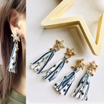 【再販3】ビジュースター×スターデニムタッセル ピアス/イヤリング