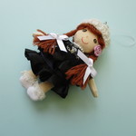 《送料込》12.5ｃｍミニドール(black&white)