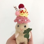 Sサイズ(ハムスター用)アイス帽子、小動物用帽子