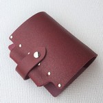 ミニ6穴 筒状ペンホルダーのシンプルシステム手帳 SN-001Sw B7 ヌメ床革 ワイン系