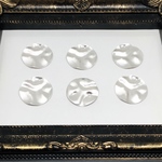 送料無料／砂銀波型プレート  2cm ✖️6pcs     Ｓ537番