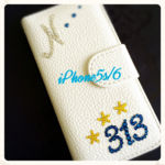 お好きなイニシャル＆お好きな数字4つまでスマホケースデコ