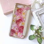 【送料無料】ピンクビオラの手帳型スマホケース