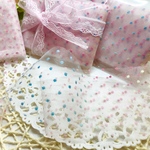 手染めグラデーションフロッキードット🎀リボン
