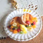 カフェ風フルーツパンケーキストラップ