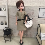【k様オーダー品】リカちゃん服♡ベルト付きライトカーキミニワンピ♡リアルクローズ  