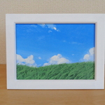 油絵原画『風に揺られて』　額縁付き