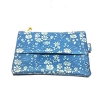 リバティ☆カペル（ブルー）★ポケットティッシュポーチ