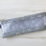 ＊SALE＊【訳あり】ペンケース M（18） アンティークな花柄  からし