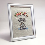 maki67link様オーダー品☆犬の手刺繍のポートレート
