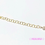 【14kgf アジャスター】3mm×5cm　ネックレス　ブレスレット　アンクレット用　ハンドメイド素材
