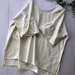 そでギャザーのプルオーバー✿レモンイエロー 【再掲】【セール】