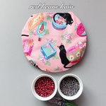 511．万能まんまる◇お腹ポッカポカ◇小豆カイロ◇黒猫柄◇ラベンダーの香り◇20×18