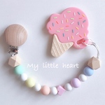 可愛い【おしゃぶりホルダー】単品♡マイリトルハート♡歯固めジュエリー＊出産祝い＊歯固めホルダー＊nenne