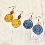 大人気！ラスト1点 刺繍ピアス グレーのみ    アレルギー対応