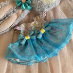 ステラルーちゃんのお洋服☆　イースターブルーシフォンワンピース