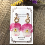 【特別価格】押し花ビオラピアス❤︎